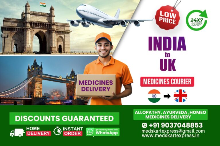 Medicine Courier from India to UK